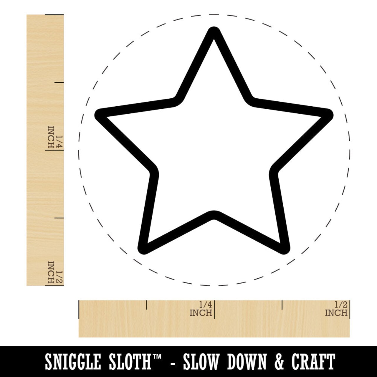 Star Shape Excellent Outline Rubber Stamp for Stamping Crafting Planners